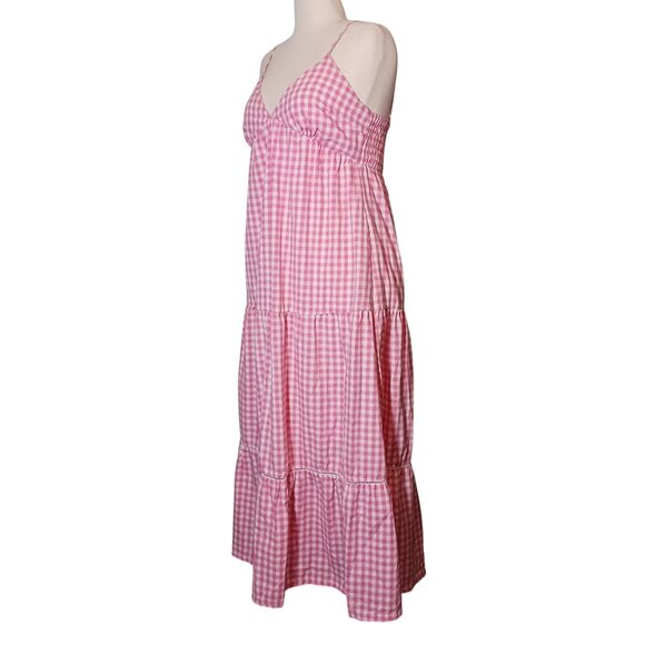 Lost & Wonder Lets Go on‎ a Date Tiered Gingham Smocked Dress Size M Babydoll - Picture 5 of 14